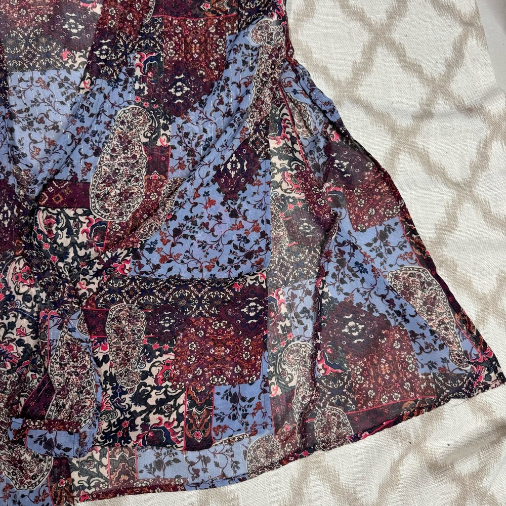 Maurices Floral Paisley Kimono Cardigan Sheer Boho Duster L/XL - Picture 6 of 11